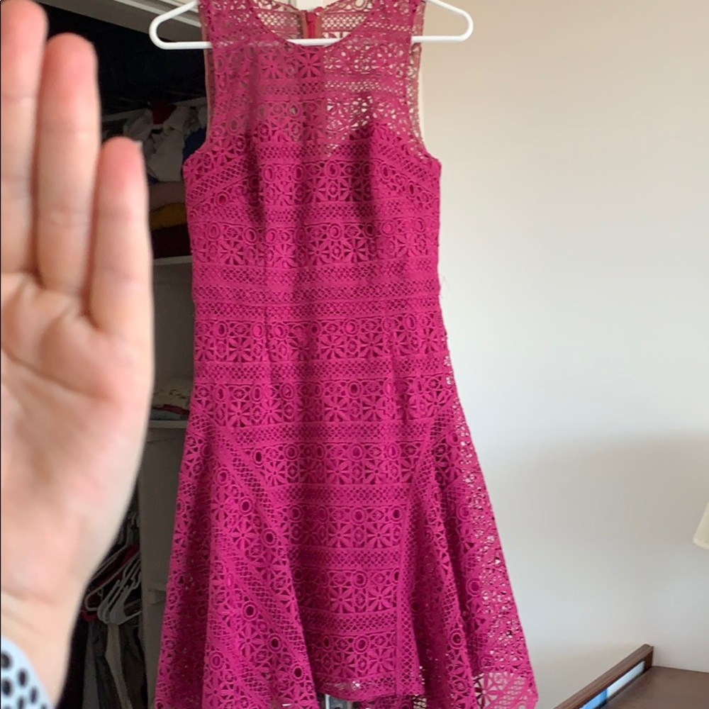 Theia Buganvilla Lace Dress